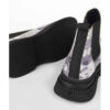 Graffiti Print Chelsea Boots – Synthetic Leather with Fish Pattern