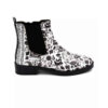 Graffiti Print Chelsea Boots – Synthetic Leather with Zipper