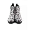 Graffiti Print Chelsea Boots – Synthetic Leather with Zipper