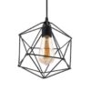 Metal Cluster Pendant Light with Metal Cage Lampshade Flush Mount