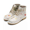 Graffiti Print Ankle Boot for Women – Synthetic Leather