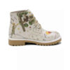 Graffiti Print Ankle Boot for Women – Synthetic Leather