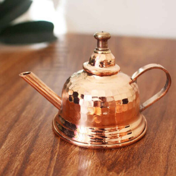 Copper Saffron Infuser Teapot Handcrafted Model Mess
