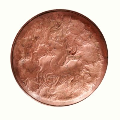 Persian Decorative Copper Engraved Wall Plate Artistic