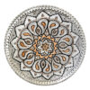 Persian Decorative Copper Engraved Wall Plate Intricate Design