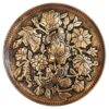 Persian Decorative Copper Engraved Wall Plate Floral Motifs