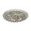 Persian Decorative Copper Engraved Plate Intricate Animal Design