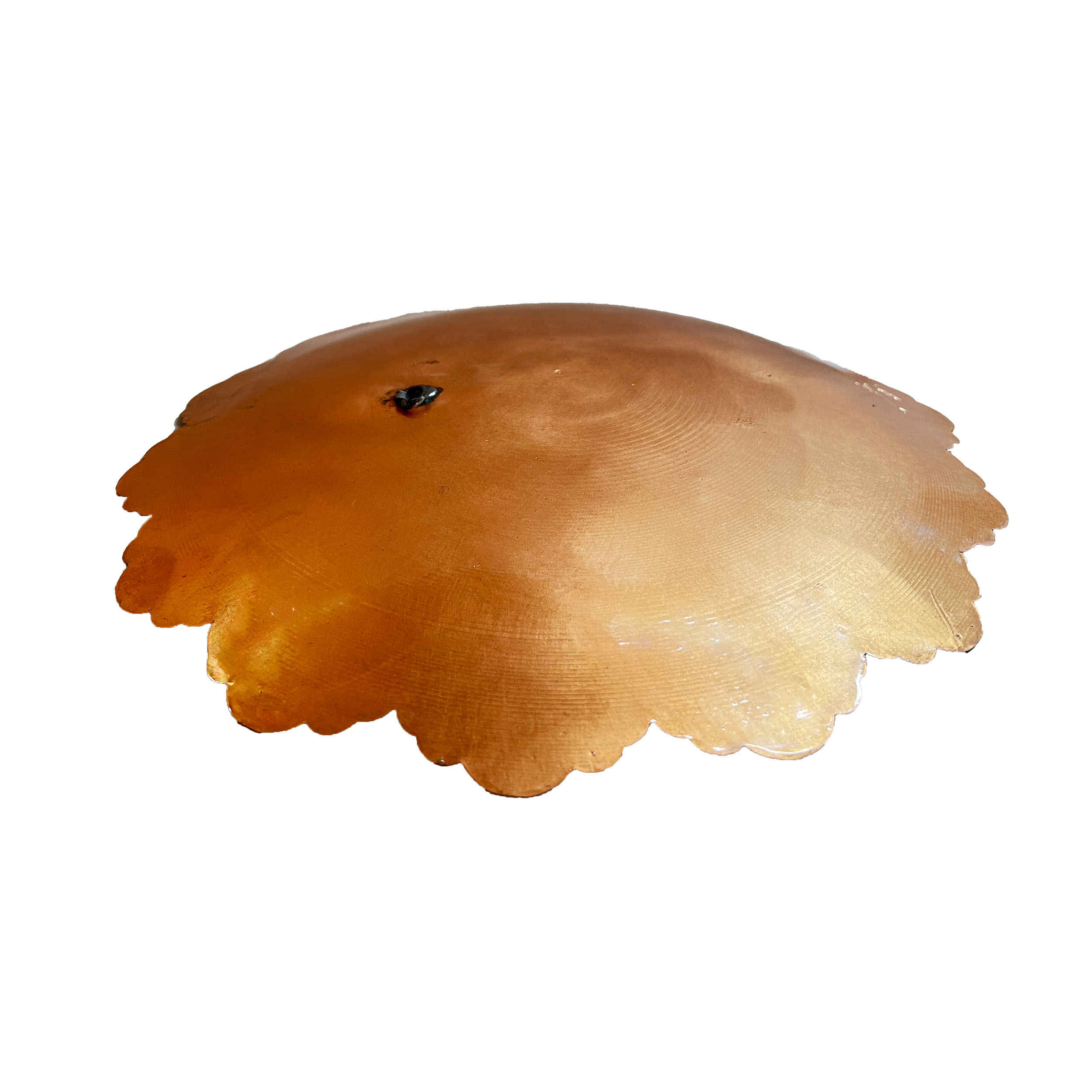 Persian Decorative Copper Engraved Wall Plate Flower & Bird Design