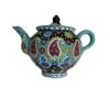 Decorative Pottery Teapot with Paisley Minakari Enameling Design