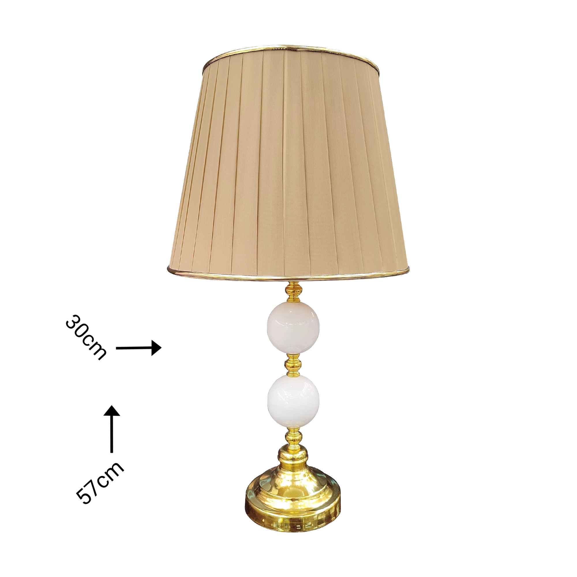 Accent Table Lamp with Fabric Tapered Lampshade Modern