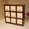 Handcrafted 9 Ceramic Drawers Chest with Wooden Box
