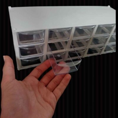 Plastic Drawers Storage Box with 15-Cabinet & 3 Rows