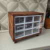 Elegant Wooden Box – Stylish Storage Solution with 9-Cabinet & Plastic Drawers