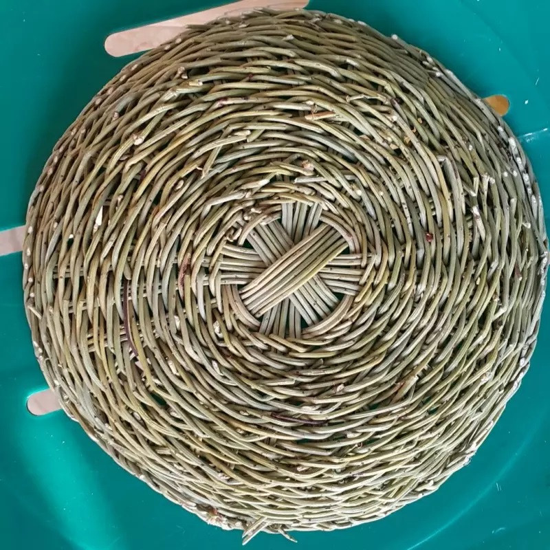 Natural Wicker Basket Handwoven in Brown