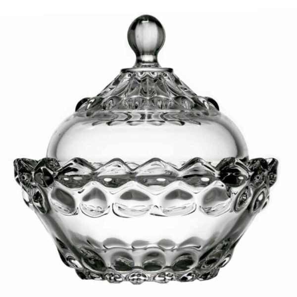 Glass Sugar Bowl with Lid Model Onyx