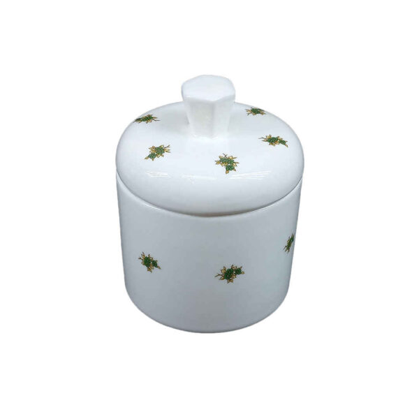 Ceramic Sugar Bowl with Lid Artistic Style