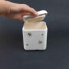 Ceramic Sugar Bowl with Lid Artistic Style Snow