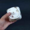 Ceramic Sugar Bowl with Lid Artistic Style Snowflake