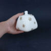 Ceramic Sugar Bowl with Lid Artistic Style Snowflake
