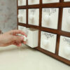 Handcrafted 12 Ceramic Drawers Chest with Wooden Box