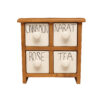 Handcrafted 4 Ceramic Drawers Chest with Wooden Box