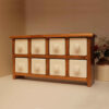 Handcrafted 8 Ceramic Drawers Chest with Wooden Box