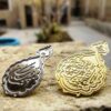 Islamic Stunning Brass Brooch Adorned with Labaik ya Hussain