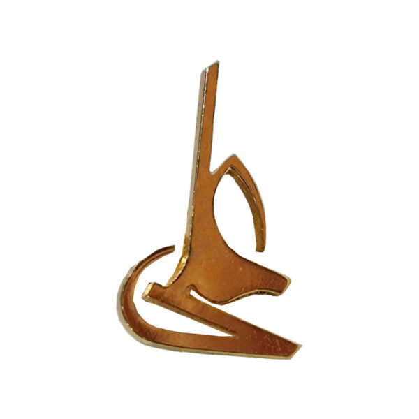 Islamic Stunning Metal Brooch Adorned with Imam Ali Name