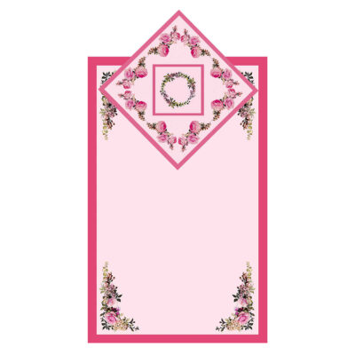 Islamic Prayer Mat Pink Velvet Sajadah with Vintage Floral Design