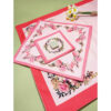 Islamic Prayer Mat Pink Velvet Sajadah with Vintage Floral Design