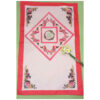 Islamic Prayer Mat Pink Velvet Sajadah with Vintage Floral Design