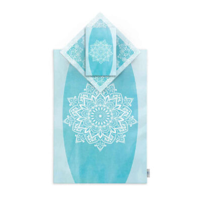Islamic Prayer Mat Sajadah Lightweight with Blue Velvet Fabric
