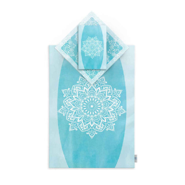 Islamic Prayer Mat Sajadah Lightweight with Blue Velvet Fabric