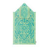 Islamic Prayer Mat Sajadah Lightweight with Light Green Velvet
