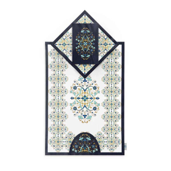 Islamic Prayer Mat Velvet Sajadah Lightweight with Damask Design