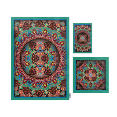 Islamic Prayer Mat Velvet Sajadah Lightweight with Eslimi Pattern