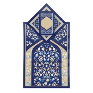 Islamic Prayer Mat Velvet Sajadah Lightweight with Floral Pattern