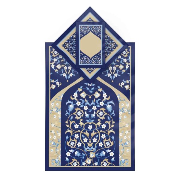 Islamic Prayer Mat Velvet Sajadah Lightweight with Floral Pattern