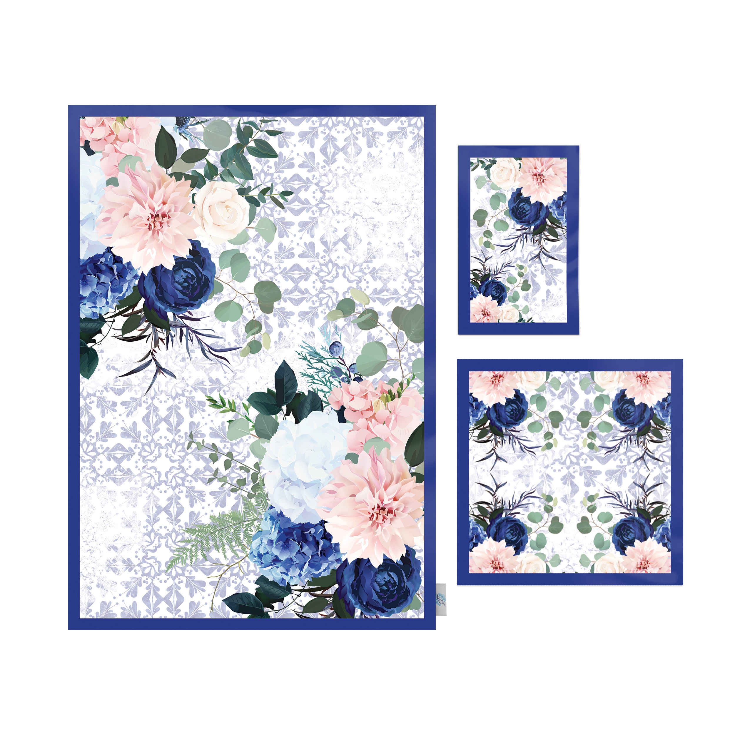 Islamic Prayer Mat Velvet Sajadah Lightweight with Flowers Design