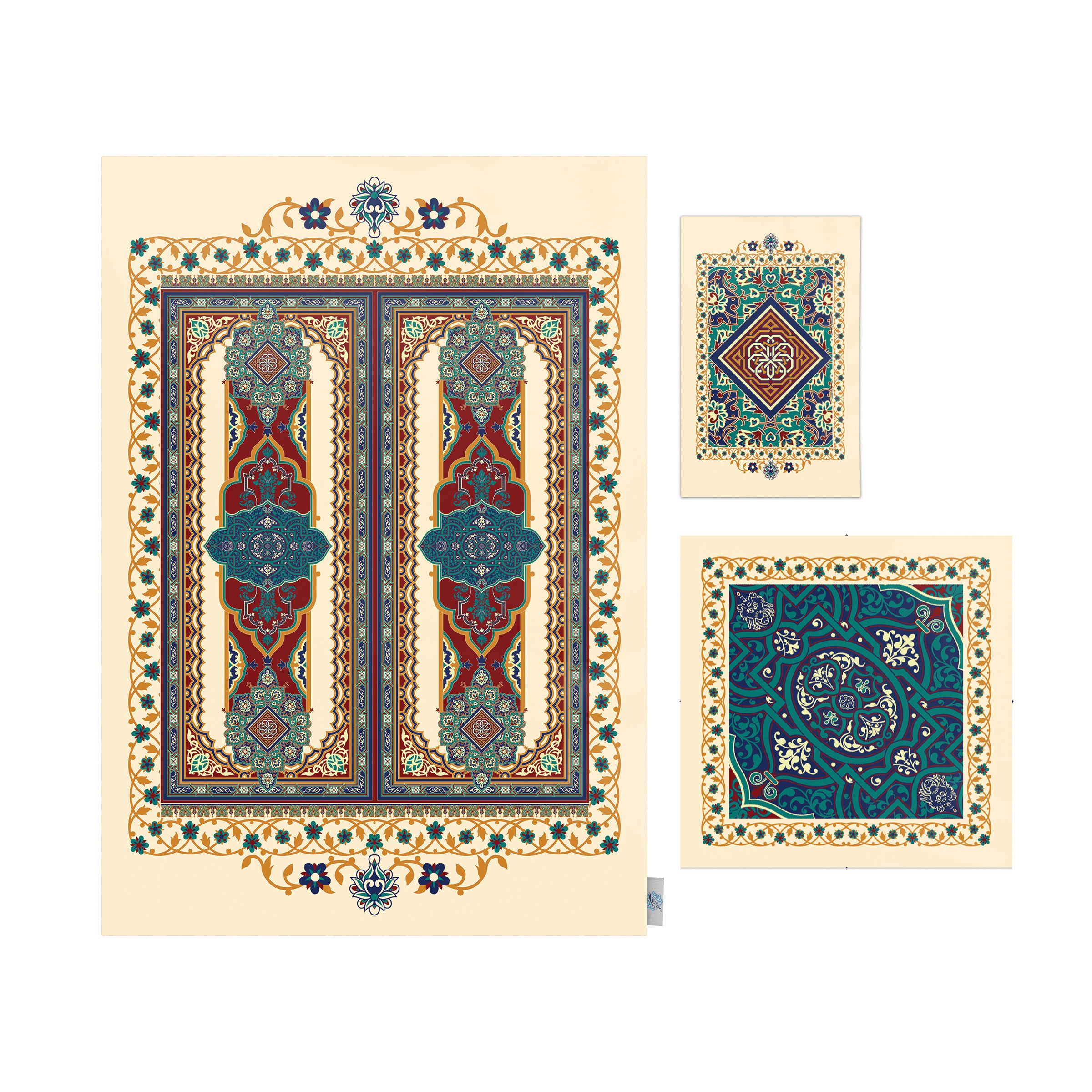 Islamic Prayer Mat Velvet Sajadah Lightweight with Islamic Theme