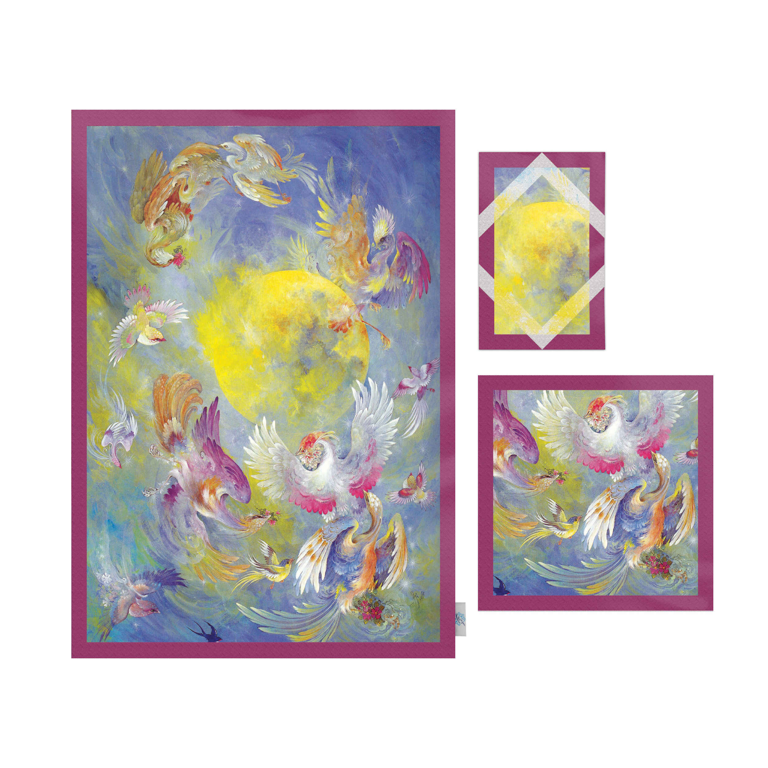 Islamic Prayer Mat Velvet Sajadah Lightweight with Phoenix Design