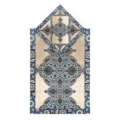 Islamic Prayer Mat Velvet Sajadah with Eslimi Design Model Negar