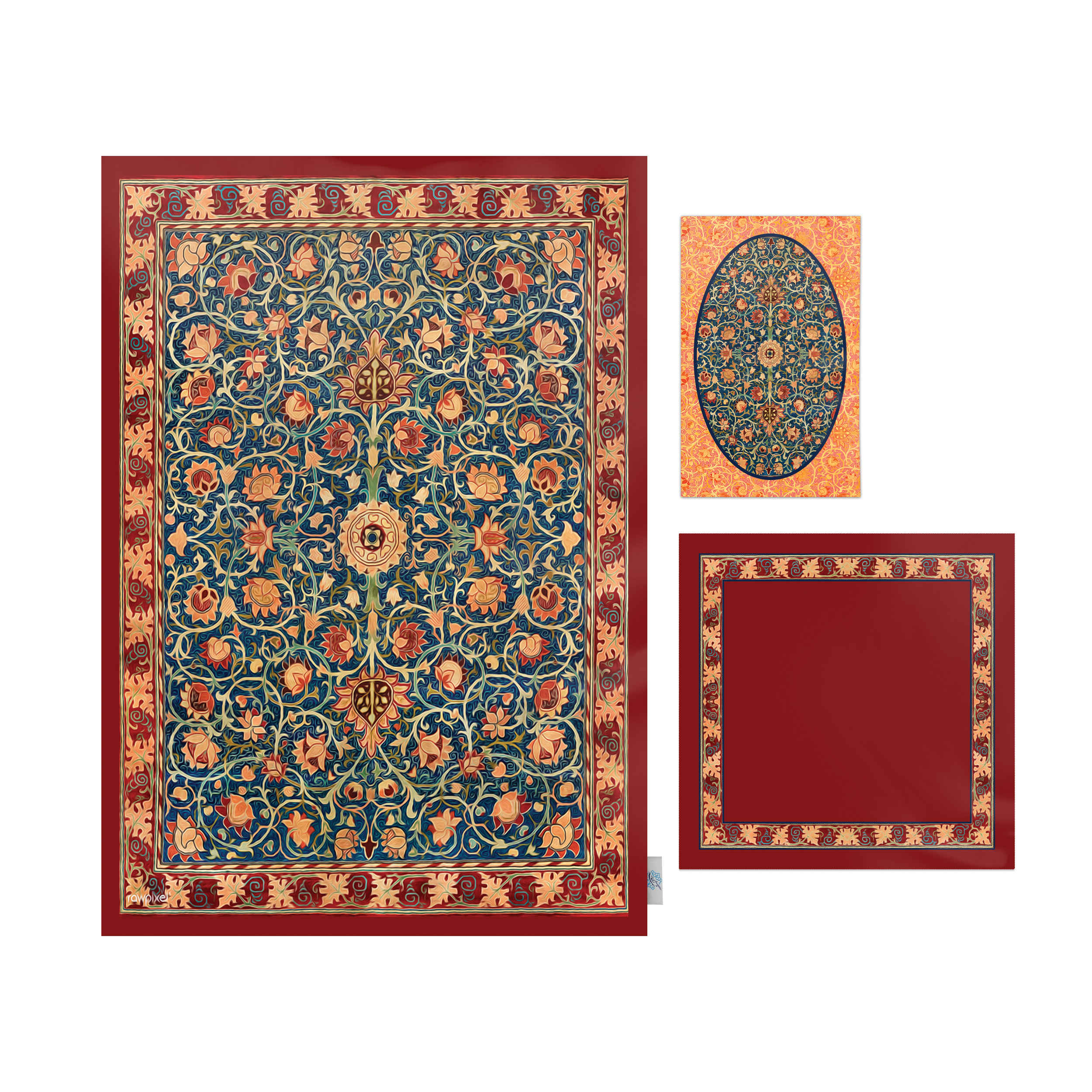 Islamic Prayer Mat Velvet Sajadah with Intricate Floral Design