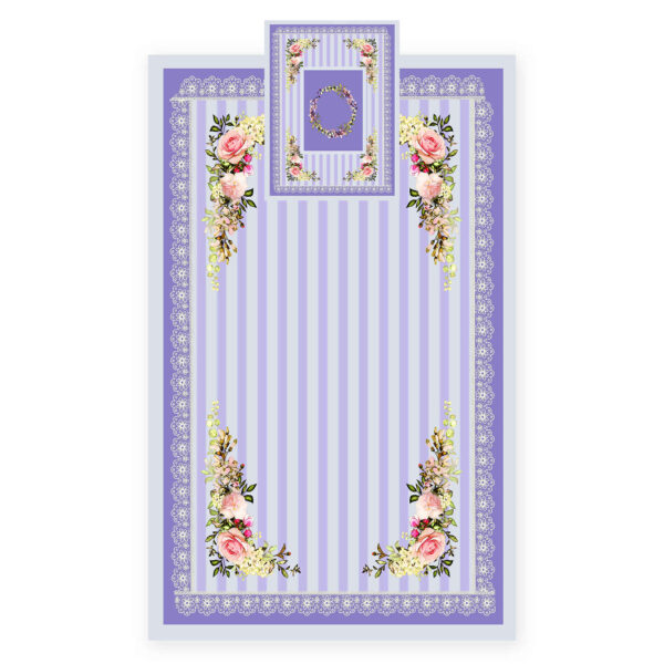 Islamic Prayer Mat Velvet Sajadah with Vintage Floral Pattern