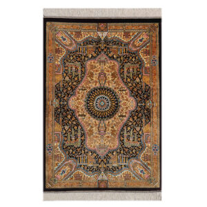 Islamic Prayer Rug Hand-Knotted Persian Rug for Salah Model Dastbaf