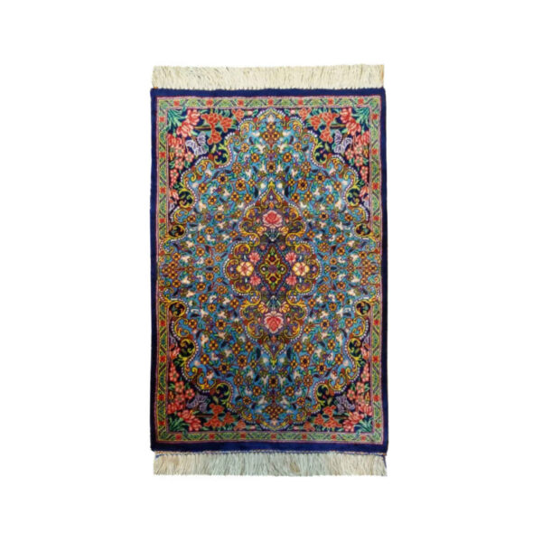 Authentic Persian Prayer Silk Rug Hand-Knotted & Luxurious Sajada Simin
