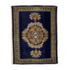 Authentic Persian Prayer Rug Hand-Knotted & Luxurious Sajada Navy Blue