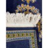Authentic Persian Prayer Rug Hand-Knotted & Luxurious Sajada Navy Blue