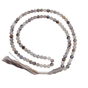 Islamic Rosary Prayer Beads with Gray Agate