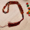 Islamic Sulemani Hakik Rosary Crafted with 33 Prayer Beads Tasbih Red